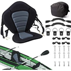 Vashly Kayak Seat, Detachable Universal Paddle Board Seat for Kayak, Canoe Seats with Detachable Storage Bag, Kayak Seat Cushion for Kayaking Canoeing Rafting Fishing(Gray)
