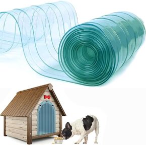 Dog Door Replacement Flaps, Dog House Door Flap or Cat Door Flap,Doggy Door, Safe Plastic Vinyl Strip for DIY Doghouse or Cat Door, Easy to Cut & Install, 7.1 in x 4.9 ft