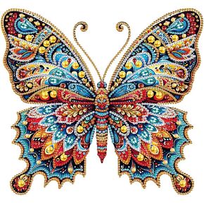 Stalente Diamond Painting Kits for Adults, 5D Special Shape Diamond Art Kits for Beginners, Crystal Rhinestones Diamond Painting for Home Wall Decoration Gift 12×12inch, Butterfly