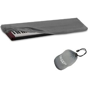 HQRP 76 to 88 Keys Elastic Dust Cover with Bag (Black) for Electronic Keyboards Digital Pianos Synthesizers