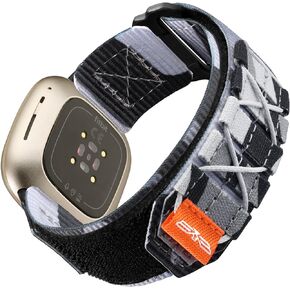 Bandletic Tactical Rugged Bands Compatible with Fitbit Versa 4 Bands/Fitbit Versa 3 Bands/Fitbit Sense 2 Bands/Fitbit Sense Bands, Sport Bands Compatible with Fitbit Versa 4/Versa 3/Sense 2/Sense
