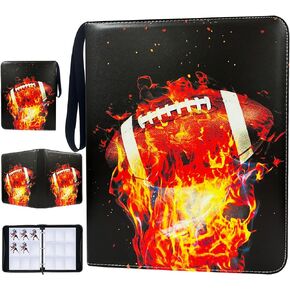 900 Cards Basketball Card Binder, 9-Pocket Card Collections Trading Card Binder 50 Pages Double-Sided Cards Holder with Zipper 3-Ring Card Album for Sports Basketball Card Sleeves Protectors