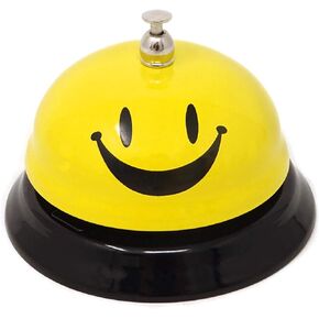Honbay 3.3inch Cute Smile Face Call Bell Customer Service Bell Game Bell Pet Training Bell