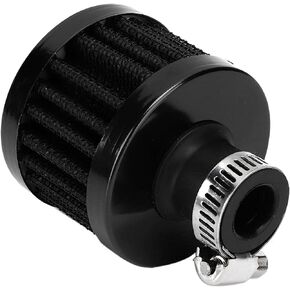 Kuuleyn Air Intake Breather, 13mm/0.5in Mini Air Intake Filter Vent Crankcase Breather Universal Car Accessory For Car and Motorcycle(Black)