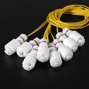 ALAMSCN 8PCS PP Float Switch Liquid Water Level Control Sensor for Aquariums Fish Tank Hydroponics Pool (M8)
