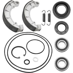 Rear Brake Drum Bearing Seals Shoes Kit for Honda Foreman 500 2005-2013 Rubicon 500 2001-2014 OEM# 91057-HA0-681 91252-HM7-003 06430-HN2-000