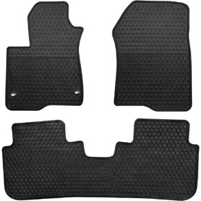 San Auto Car Floor Mat for Honda CR-V CRV 4th Generation 2012 2013 2014 2015 2016 Custom Fit Black and Red Rubber Auto Floor Liners Mat All Weather Protection Heavy Duty Odorless