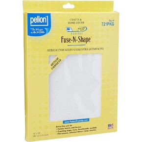Pellon 721PKG Fuse-N-Shape Medium Weight Fusible Interfacing, 15" x 36", White