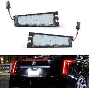 مجموعة مصابيح لوحة الترخيص LED من Gempro مكونة من قطعتين لسيارة كاديلاك CTS 2008-2010، مدعومة بمصابيح LED بيضاء زينون 18SMD in Kuwait