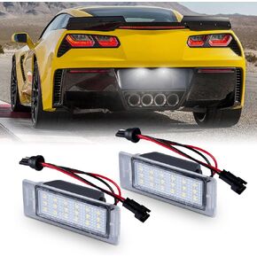 مجموعة مصابيح لوحة الترخيص LED من Gempro مكونة من قطعتين لسيارة كاديلاك CTS 2008-2010، مدعومة بمصابيح LED بيضاء زينون 18SMD