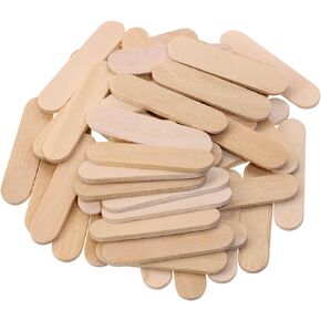 PPhtony Mini Wood Craft Sticks Small Wooden Sticks Bulk for DIY Art Christmas Ornaments Crafting Halloween Home School Painting Projects, 1.6x0.4inch (100)