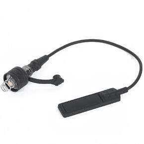 NOBUHIRO Remote Pressure Switch, Tactical Light Switch for WADSN M300/M600 Series Scout Weapon Lights Flashlight, with Replacement Rear Tail Cap, Light-Weight Long Switch Button, Black