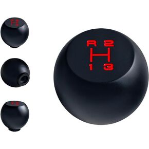 JGR Black Billet Aluminum Flat Top 3 Speed 3/8"-16 Manual Shift Knob Pattern