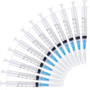 Disposable 2ml Syringe with 23Ga 1.0 Inch Needle, Each Individually Wrapped Pack of 20