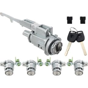 AUTOKAY Ignition Switch & Door Lock Cylinders with 2 Keys for Honda Civic 2003-2005