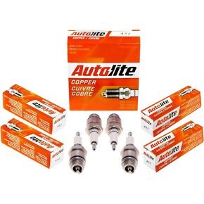 Autolite 437 شمعات الإشعال البديلة للسيارات النحاسية غير المقاومة (عبوة واحدة)