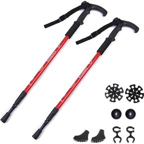 ThreeH Walking Sticks Lightweight Trekking Poles T Anti-Slip Handle Design Adjustable Walking Cane for Travel Hiking Climbing Senior Men Women