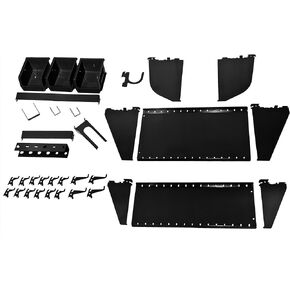 Wall Control Slotted Tool Board Workstation Accessory Kit Pegboard and Slotted Tool Board – White