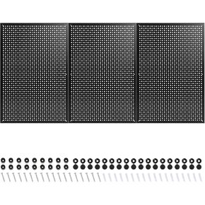 Daanxw Pegboard Rack Garage Storage,Steel Pegboard Heavy Duty- 3 Pack 16-Inch X 24-Inch Metal Peg Board Tool Organization Panels (Black) in Kuwait