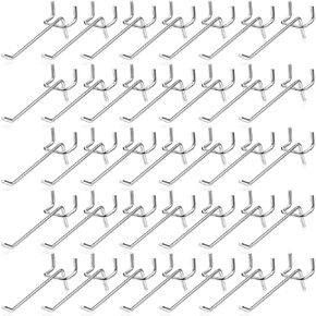 Moxweyeni 150 Pack Pegboard Hooks Peg Board Tool Utility Hooks 4 Inch Metal Display Hooks Suitable for 1/8 and 1/4 inch Pegboard Accessories for Garage, Office, Kitchen, Store