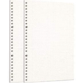 Zelten 1 Pack A5 45 Sheets/90 Pages Monthly Planner Loose Leaf Punched Paper Refills Paper for 6 Hole Binder Personal Organizer Diary Notebook Refillable Planner
