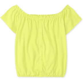 The Children's Place Girls Off Shoulder Button Front Top