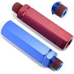 iBroPrat Glad Hands Grips سداسية مضادة للانزلاق، مجموعة مقبض Gladhand من الألومنيوم المؤكسد باللون الأحمر والأزرق لخدمة مقطورات الشاحنات وخرطوم هواء الفرامل في حالات الطوارئ، زوج واحد أسهل in Kuwait