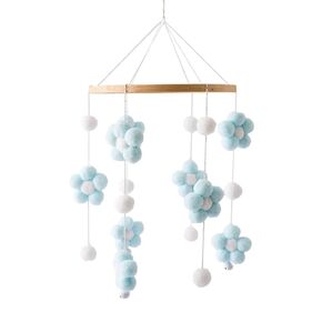 Baby Mobile for Crib - Modern Boho Baby Mobile - Nursery Mobile for Girl or Boy - Colourful Little Flower - Baby Crib Mobile for Boys Girls (Black and white)