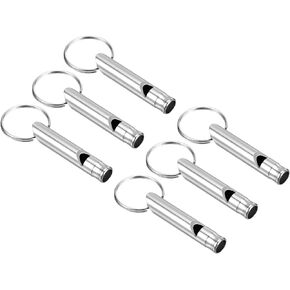 PATIKIL Emergency Whistles, Safety Whistle with Keychain Loud Sound Aluminum Outdoor Survival Whistle for Camping Hiking