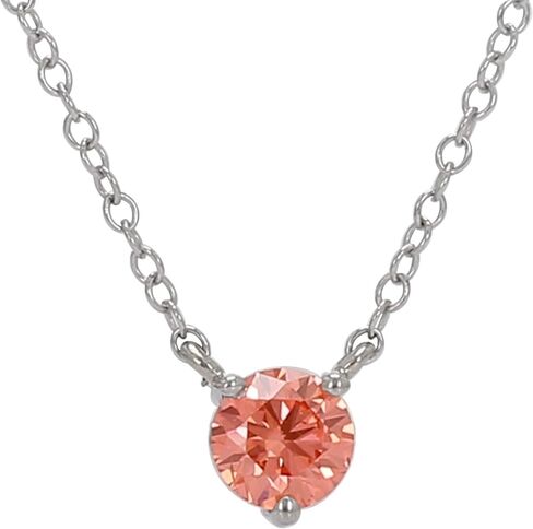 14k Gold Lab-Created Diamond Pendant Solitaire Necklace (0.33 cttw, VS2-SI1 Clarity) 18" in Saudi Arabia