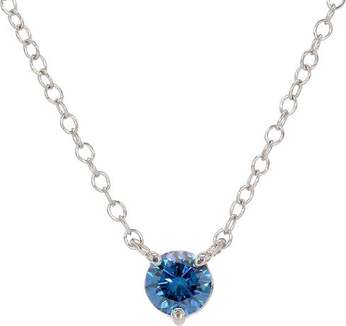 14k Gold Lab-Created Diamond Pendant Solitaire Necklace (0.33 cttw, VS2-SI1 Clarity) 18" in Saudi Arabia