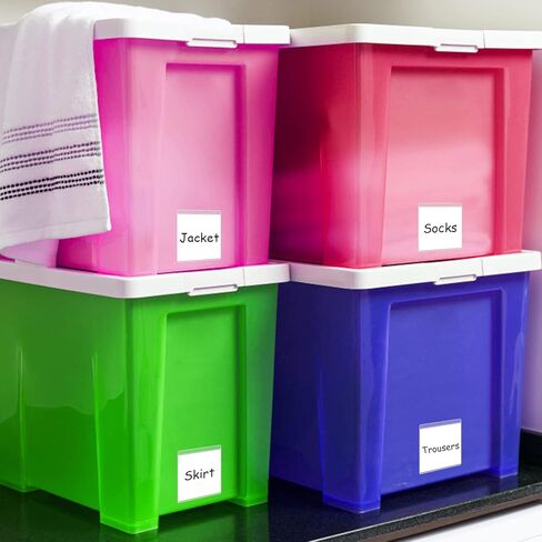 Sxetix 30 Pack Self-Adhesive Label Holders Index Card Holder 3.5 x 3.5 Inch Bussiness Card Organizer Label Pockets Label for Storage Bins Organizing and Protecting Cards in Kuwait