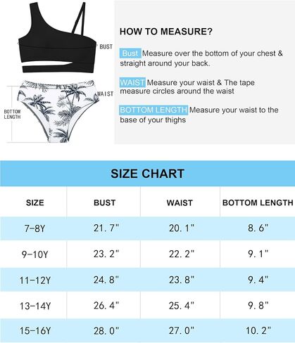 Queenstyle Girls Swimsuits Bikini Set Kids Cutout Bathing Suit Bikini Top Two Piece Girls' Swimwear in Saudi Arabia