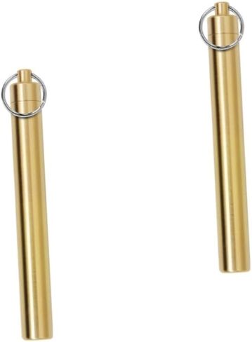 GLEAVI 2 Pcs Portable Toothpick Holder Pill Dispensers Pill Keychain Pill Holder Keyring Brass Keychain Toothpicks Holder Tooth Pick Holder Toothpick Dispenser Container Travel Outdoor in Saudi Arabia