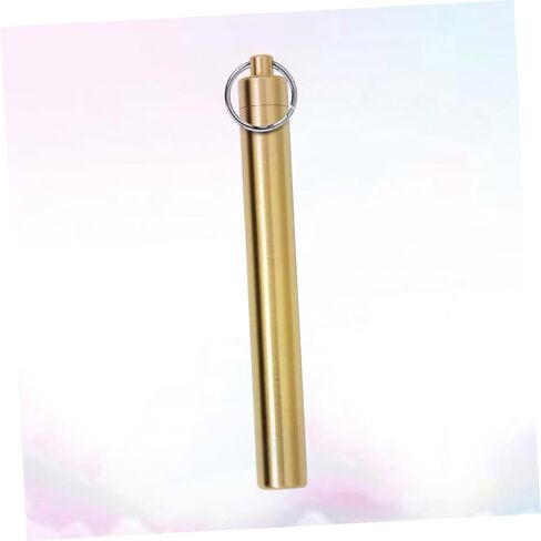 GLEAVI 2 Pcs Portable Toothpick Holder Pill Dispensers Pill Keychain Pill Holder Keyring Brass Keychain Toothpicks Holder Tooth Pick Holder Toothpick Dispenser Container Travel Outdoor in Saudi Arabia