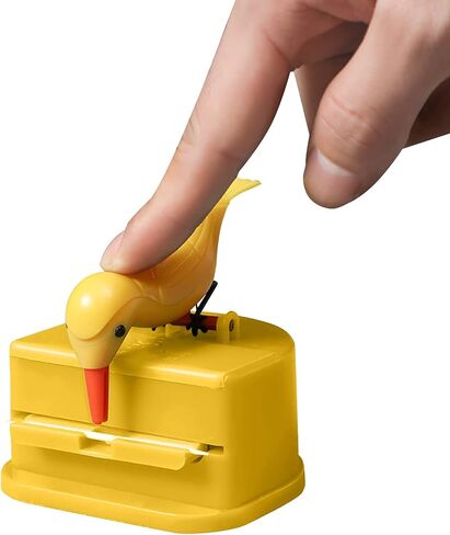 Galepromot Yellow Woodpecker Toothpick Dispenser, Bird Toothpick Dispenser, Kitchen Decoration, Cute Little Bird Push-Type Automatic Toothpick Holder with a Toothpick Box Toothpick Holders in Saudi Arabia
