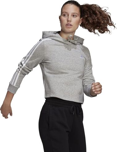 adidas Women's Essentials 3-Stripes Cropped Hoodie in Saudi Arabia