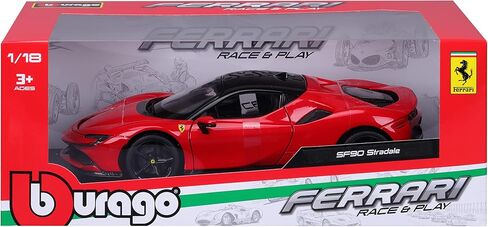 بوراجو 1:18 آر آند بي SF90 سترادال، أحمر in Saudi Arabia