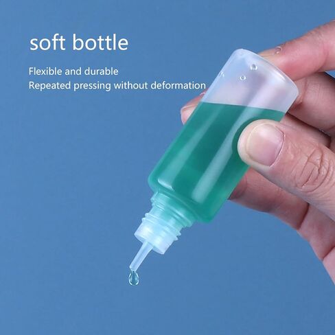 Kemborsi 5Ml Empty Squeezable Dropper Bottles,30Pcs Plastic Thin Tip Dropper Bottles,Portable Eye Liquid Dropper bottles Plastic Refillable Containers with Screw Cap and Plug,Resistant Open Design in Saudi Arabia