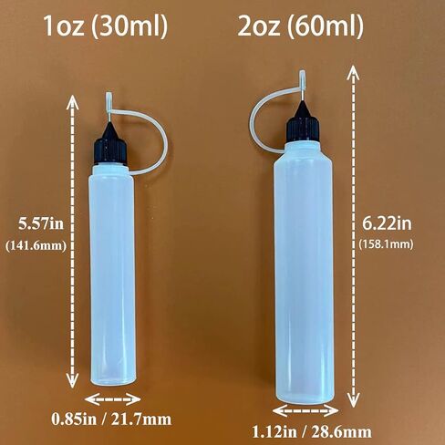 XIAONAN 30pcs 1oz(30ml) Precision Tip Applicator Bottle,Needle Tip Squeeze Bottle for Painting Craft and Glue/Ink/Oil Projects with 6 Funnels,1 Brush,1 Sheet of Label in Saudi Arabia