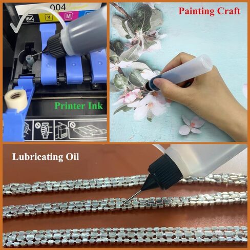 XIAONAN 30pcs 1oz(30ml) Precision Tip Applicator Bottle,Needle Tip Squeeze Bottle for Painting Craft and Glue/Ink/Oil Projects with 6 Funnels,1 Brush,1 Sheet of Label in Saudi Arabia