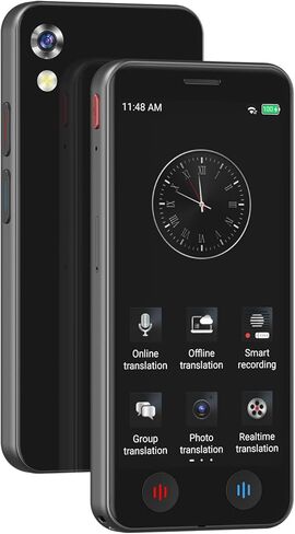 جهاز مترجم اللغة، مترجم لغة فوري ثنائي الاتجاه مع 139 لغة، شاشة لمس عالية الدقة 5.0 بوصة، جهاز مترجم غير متصل/صور/ذكاء اصطناعي لتعلم الأعمال أثناء السفر in Kuwait