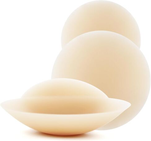 RELLECIGA Women's Sticky Breast Petal 2 Pairs Invisible Adhesive Silicone Nipple Pasties Reusable Nipple Covers for Women in Saudi Arabia