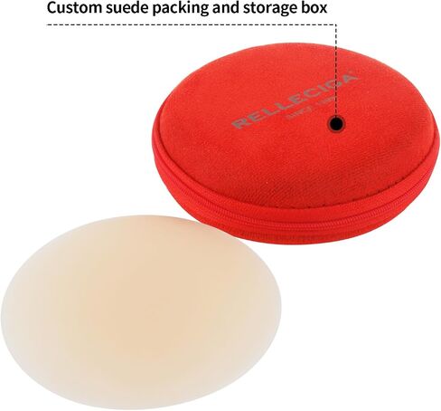 RELLECIGA Women's Sticky Breast Petal 2 Pairs Invisible Adhesive Silicone Nipple Pasties Reusable Nipple Covers for Women in Saudi Arabia