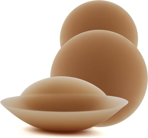 RELLECIGA المرأة لزجة الثدي البتلة 2 أزواج غير مرئية سيليكون لاصق فطائر اللحم أغطية الحلمات قابلة لإعادة الاستخدام للنساء in Kuwait