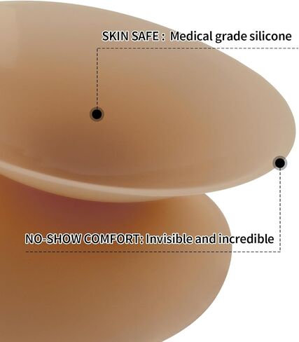 RELLECIGA المرأة لزجة الثدي البتلة 2 أزواج غير مرئية سيليكون لاصق فطائر اللحم أغطية الحلمات قابلة لإعادة الاستخدام للنساء in Kuwait