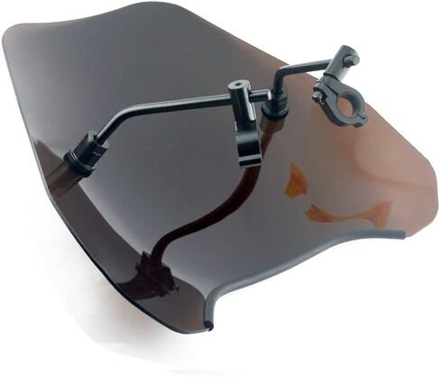 Boldness 15" Clear Motorcycle Windscreen Windshield Compatible with Harley Davidson, Honda, Kawasaki, Suzuki, Triumph, Yamaha - Fits 7/8" or 1" Handlebars in Saudi Arabia