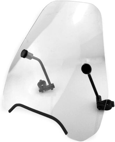 Boldness 15" Clear Motorcycle Windscreen Windshield Compatible with Harley Davidson, Honda, Kawasaki, Suzuki, Triumph, Yamaha - Fits 7/8" or 1" Handlebars in Saudi Arabia