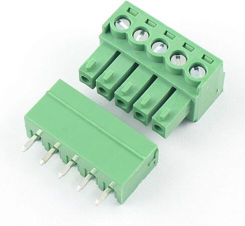 DBParts 10 مجموعات 5 دبوس (5 القطب) 3.81 مللي متر الملعب مستقيم المكونات في المسمار محطة كتلة لوحة موصلات PCB جبل DIY بها بنفسك in Saudi Arabia