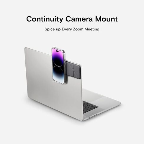 MOFT Magnetic Laptop iPhone Holder, Slim Foldable Adjustable Phone Monitor Side Mount for Laptop, Portable Computer Expansion Bracket (Grey) in Kuwait